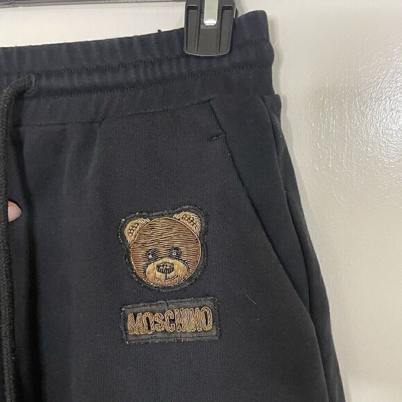 Moschino Couture boutique black terry beaded teddy bear shorts size US 4 small - Picture 6 of 7